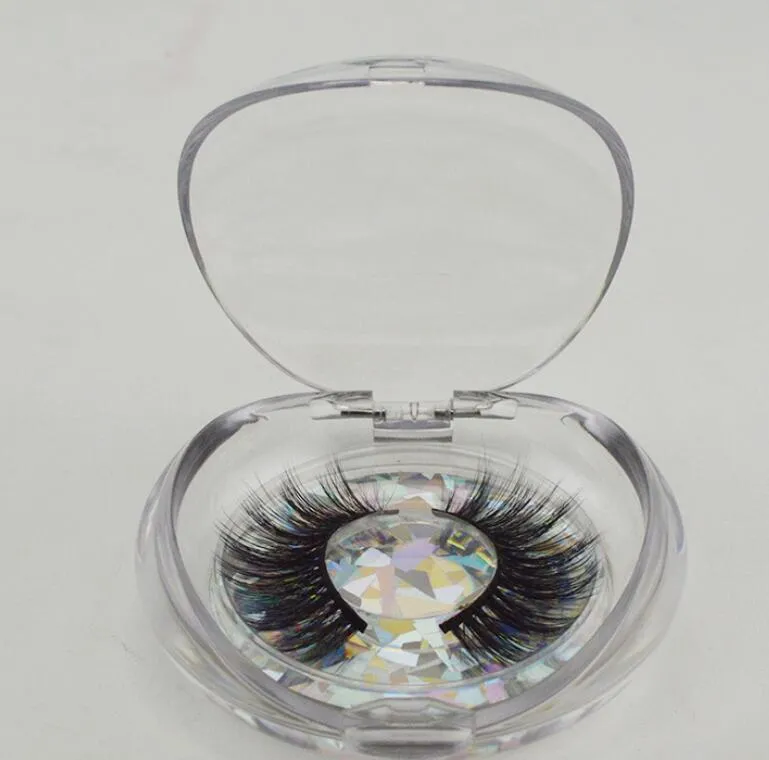 Mink Eyelashes Box Transparante Wimper Opbergdozen Plastic Wimper Rond Case Lege wimpers Doos Cosmetische Tool