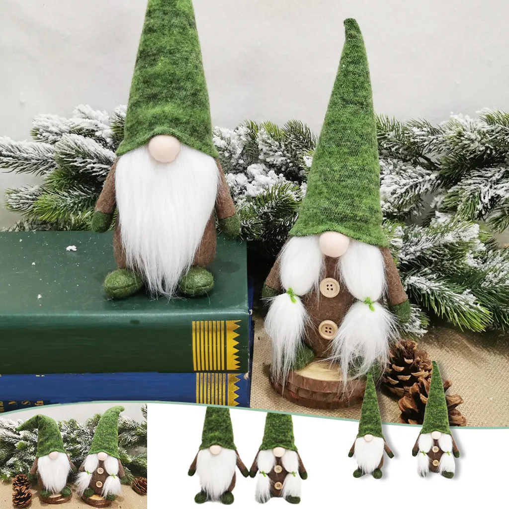 Noël sans visage Gnome Santa Arbre de Noël suspendu ornement poupée décoration pour la maison pendentif ornements chapeau de velours barbu vieil homme Y201020