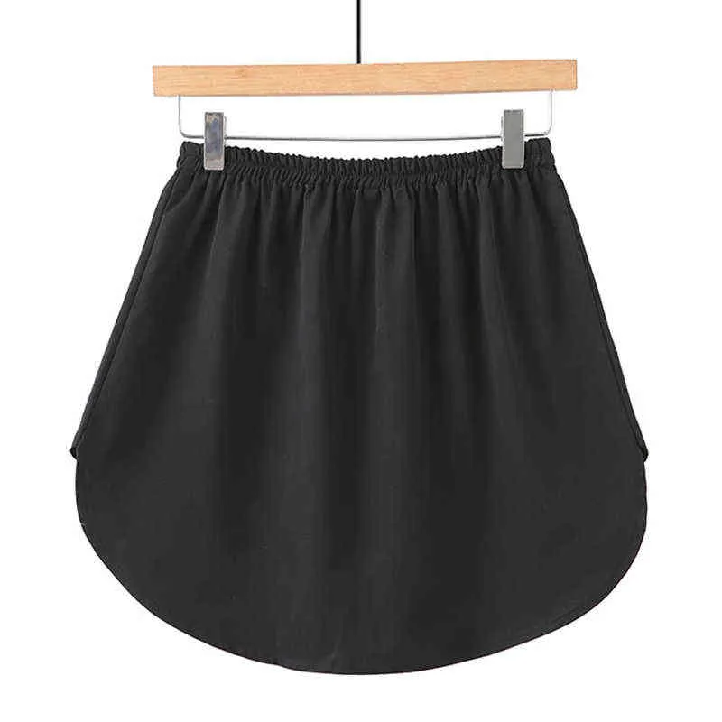 ファッションレディース調節可能な階層化偽の上の下の掃引スカートの半身の分割ミニスカートのシャツエクステンダーRopa Mujer G220309