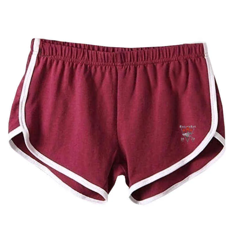 Summer Leisure Women Shorts Contrast Binding Side Split Elastic Waist Loose Casual Shorts Yo-Ga Short Feminino Y220311