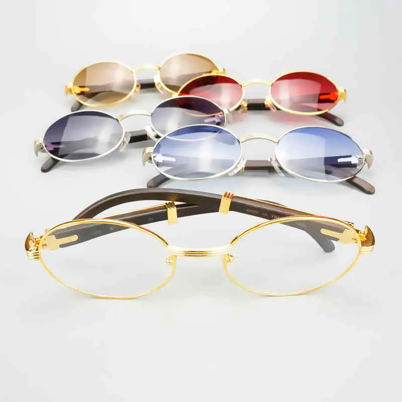 2024 Luxury Designer Off Luxury Designer Nya herr- och kvinnors solglasögon från Clear Glass Round Men Solglasögon Recept Läsare Lentes Rave Festival