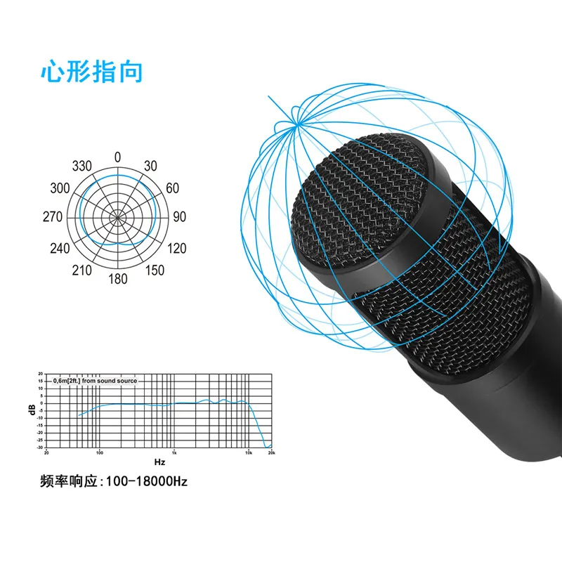 BM 800 микрофон для компьютера профессиональный 35 мм проводной студийный конденсаторный микрофон со штативом для записи ПК ноутбук BM8004309086
