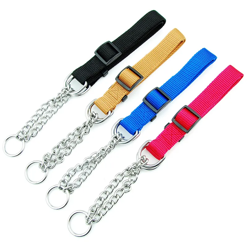 Benepaw Duurzaam Nee Pull Martingale Hond Kraag Heavy-Duty RVS Steel Heilige Puppy Choke Pet Collar Training LJ201109