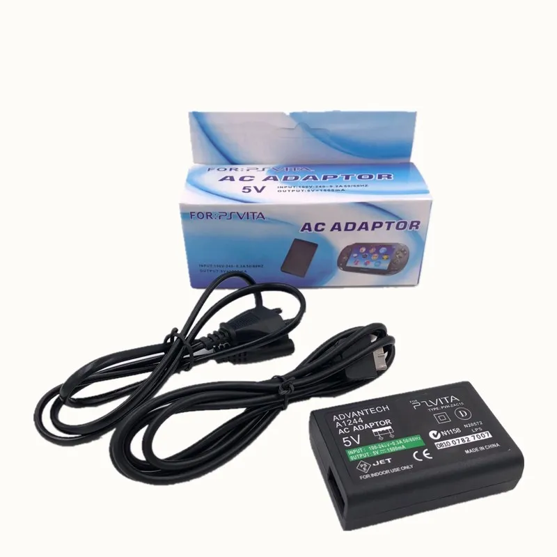 EU US Plug Home Wall Charger Strömförsörjning AC Adapter USB Datasynkroniseringsladdning Kabel för PSVITA PS VITA PSV9081153