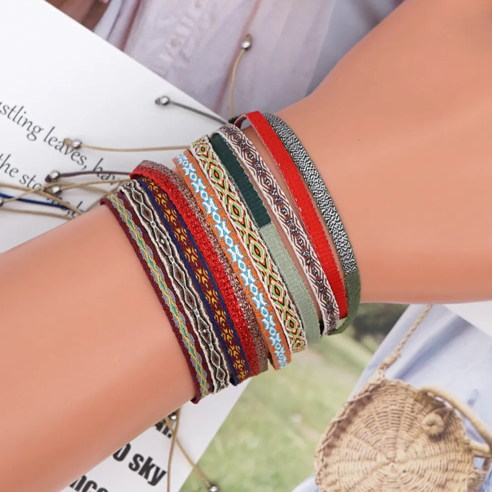 Go2Boho Vintage Braided Bracelets Men Tibetan Braclet for Women Jewelry Rope Fabric Embroidery Boho Jewellery Bracelet F1205