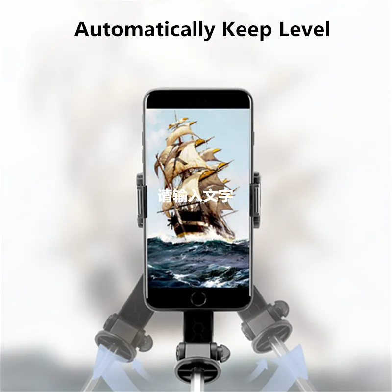 Stabilizzatore cardanico portatile Anti-Shake Selfie Stick Bluetooth Treppiede con telecomando Supporto smartphone da esterno IOS Android