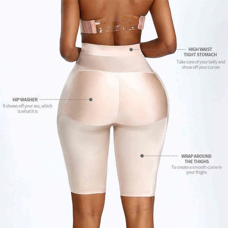 Yagimi High midjetränare Shapewear Body Tummy Shaper Fake Ass Butt Lifter Höftkuddar Enhancer Booty -lårtrimmer 2201151731269