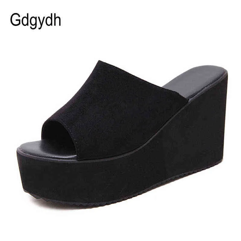 Сандалии Gdgydh летние трусы на женщинах клинья сандалии платформа высокие каблуки мода открытые носки дамы повседневные туфли комфортно продвижение Продажа 220121