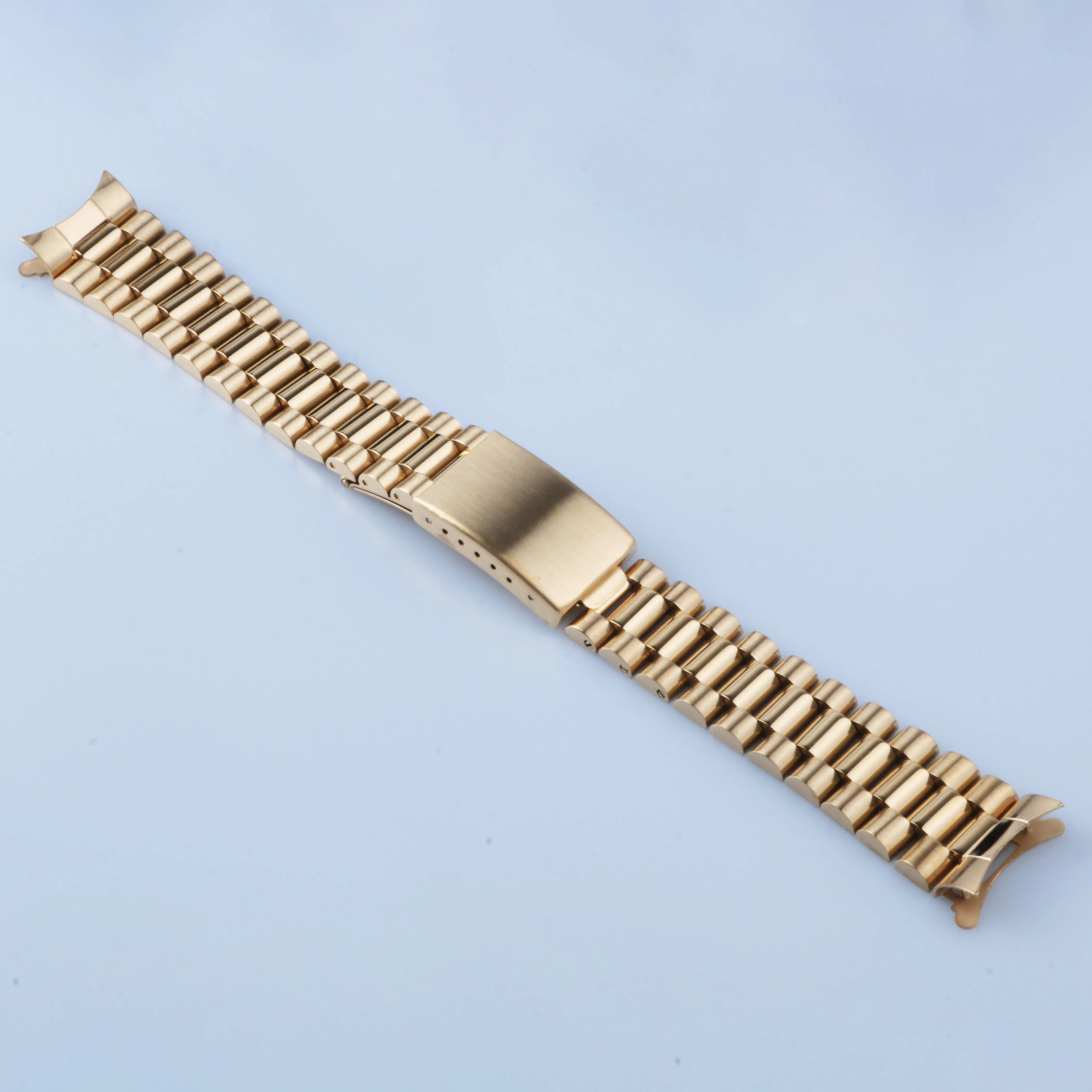 Pulseira de relógio de 19mm, aço inoxidável 316l, pulseira de ouro e prata, pulseira de ostra para rol datej subma 312l