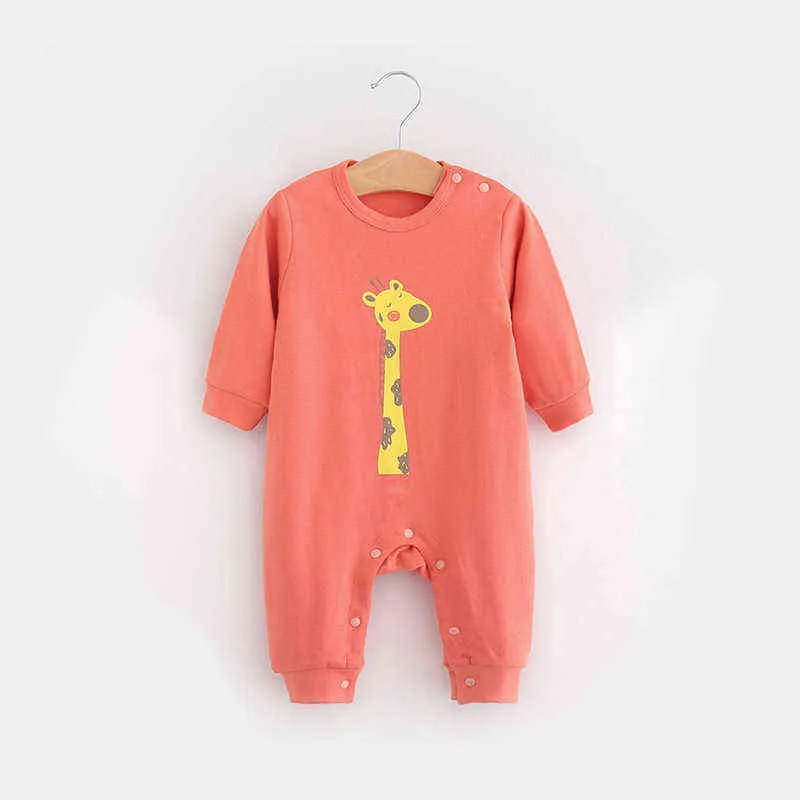 Infant Newborn 0-12M Children's Clothing Unisex Spring Bebe Baby Jumpsuit Rompers Cotton Boy Girl Long Sleeve Ropmer onsie G1221