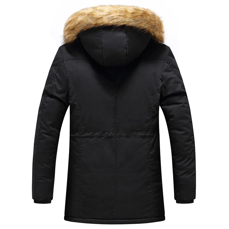 Winterjacke Männer Lange Parkas Dicker Mantel Warme Outdoorjacke Männer Pelz Kapuze Kragen Winddicht Winter Dicke Mantel Herren Jacken 201127