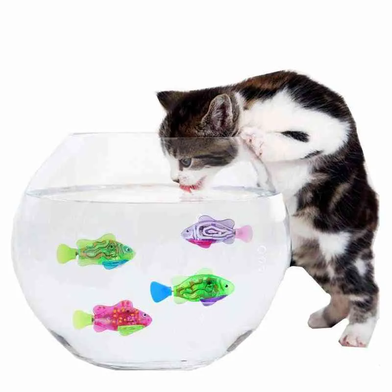 Cat Interactive Electric Fish Toy Water для плавания в помещении и собак со светодиодным питомцем S 2201105415166