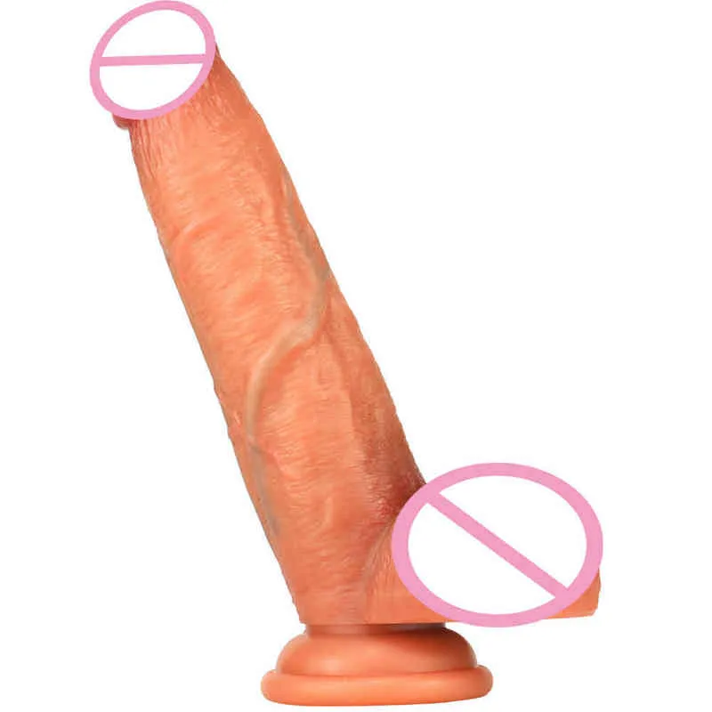 NXY Dildos Anal Toys Zhenyanggen Series 1 Liquid Silicone Make up Penis Super Simulation Large Thick False Adult Products Female 0225