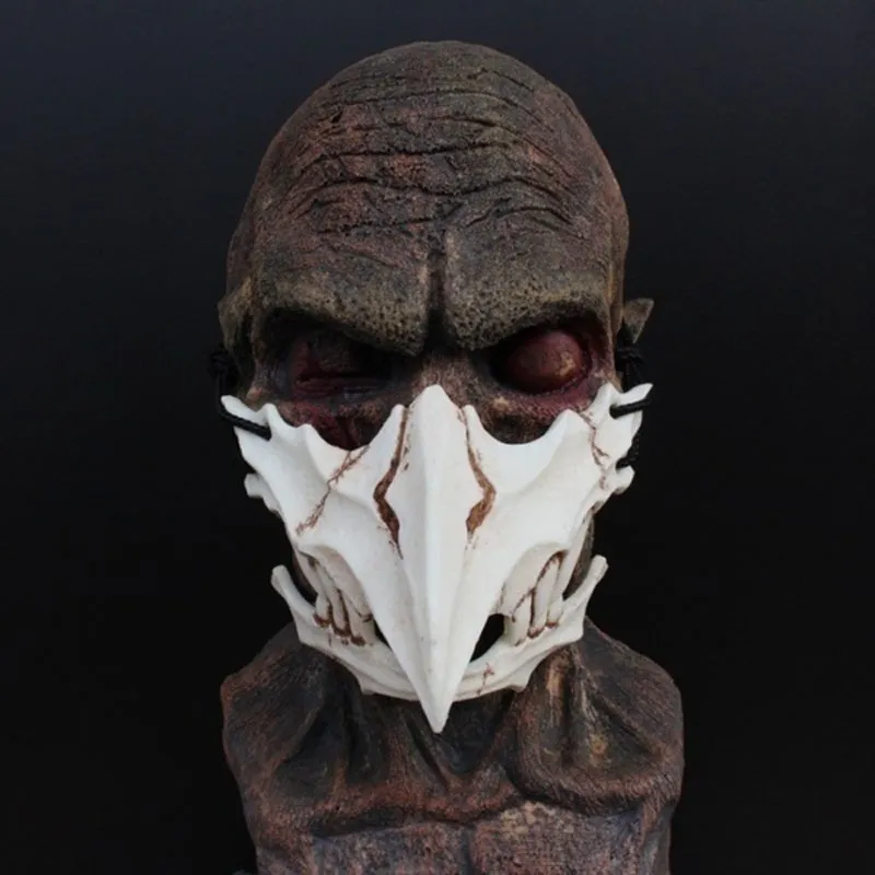 New Halloween Cosplay Resin Dragon God Yasha 2D Horror Theme Party Animal Skull Face Masquerade Scary Mask T2001164129315