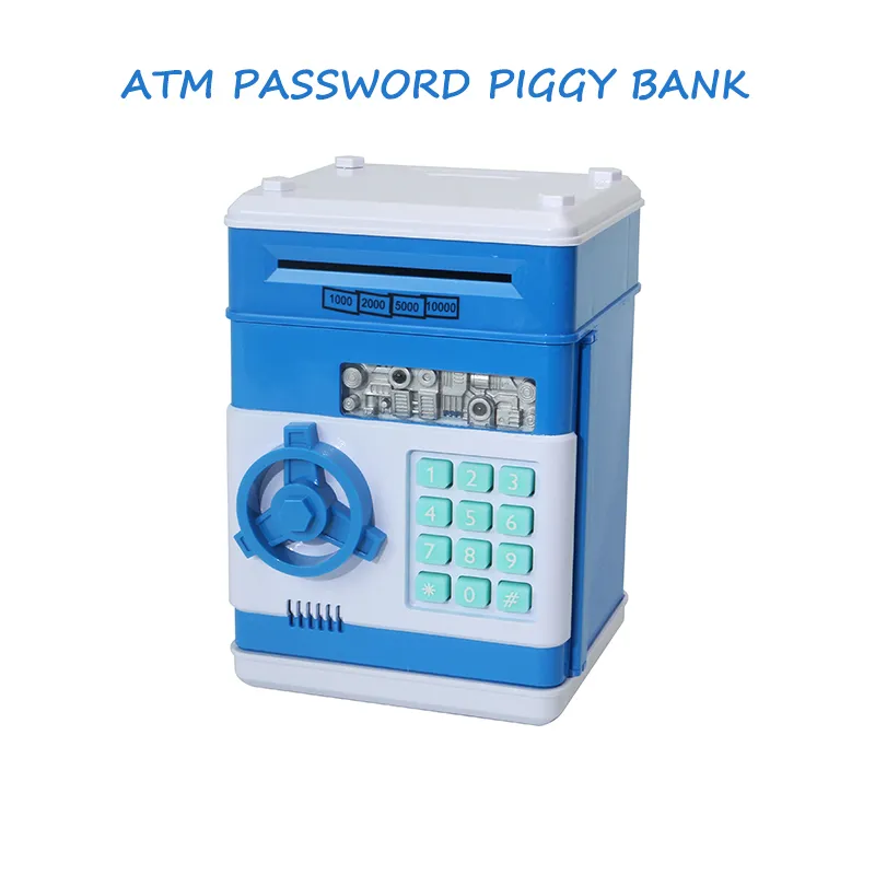 Electronic Piggy Bank Safe Money Box Tirelire For Children Digital Coins Cash Saving Safe Deposit ATM Machine Birthday Gift Kids L262f