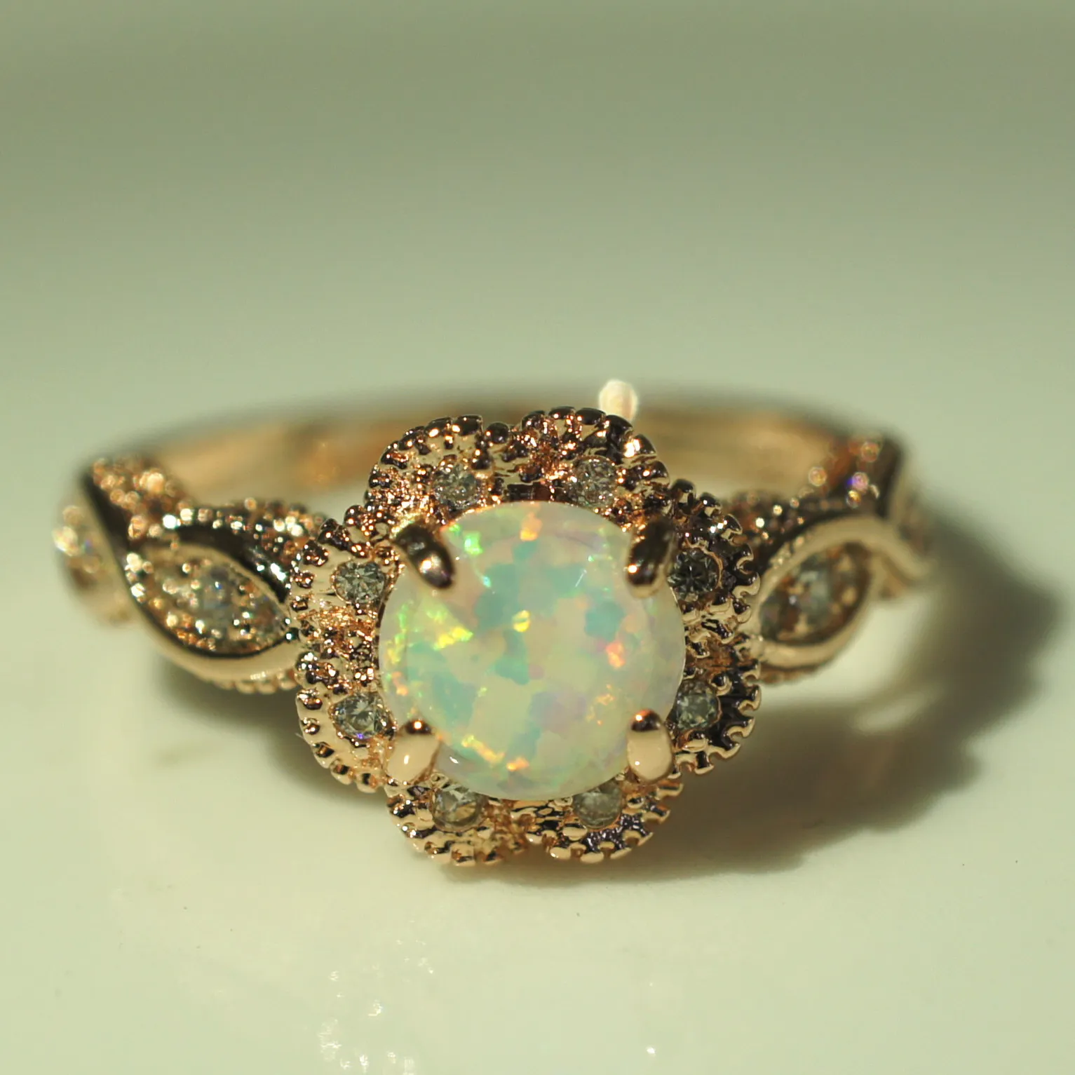 Ювелирное кольцо Opel из 14-каратного розового золота для женщин bijoux femme anillos Bague с драгоценными камнями Bizuteria Peridot Fine Jewelry Bague homme 14-каратное кольцо Y9061700
