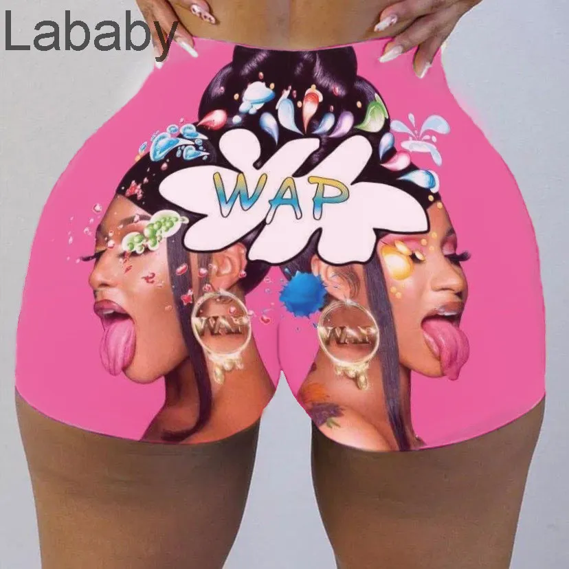 Femmes pantalons courts Sexy mince serré personnaliser motif imprimé Yoga pantalon dames culotte Breechcloth mode culotte nouveau 2021