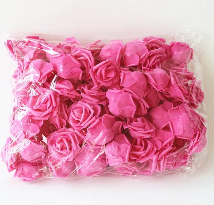 Nowe wysokiej jakości 6 cm pianki róży sztuczne głowice kwiatowe dekoracja ślubna biała głowica kwiatowa 301M