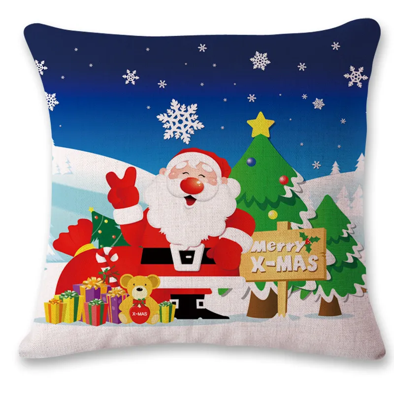 45*45cm Christmas Sequin Pillow Case Glitter Sofa Throw Cushion Cover Pillow Case Home Christmas Decor Pillow Cover 10 Styles Wholesale