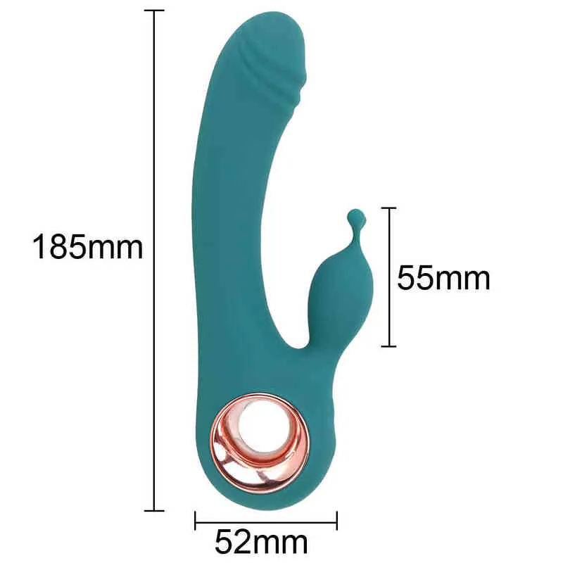 NXY Vibrateurs Olo Vaginal Anal Massager Sex Toys for Women G Spot Clitoris Stimulation Dildo Rabbit Vanteur USB RECHARGable 10 Fréquence 220110