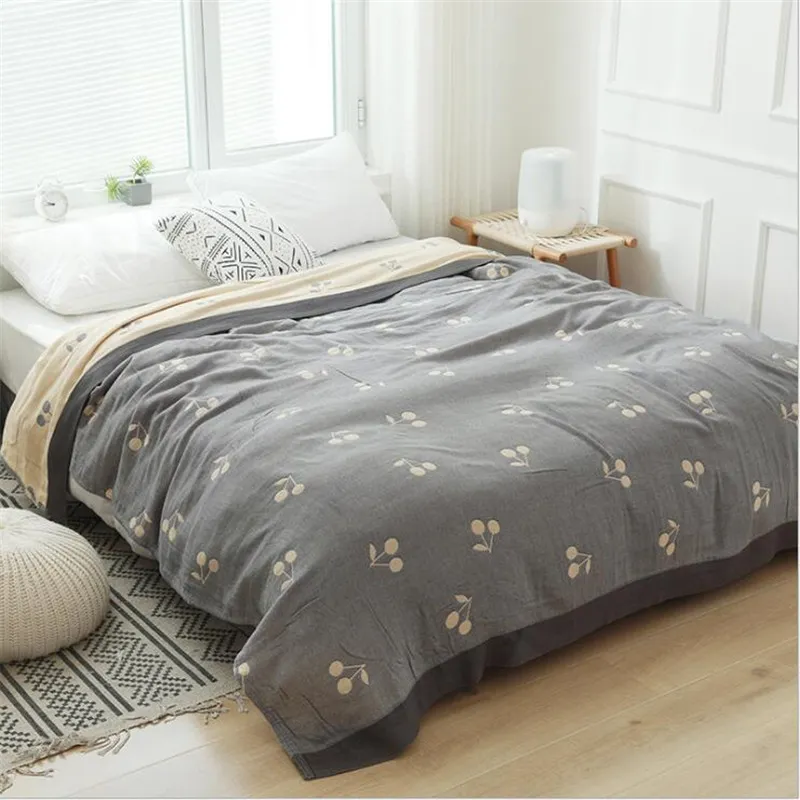Coton Gauze Musline Throwet sur lit Couvre couvre-lit confortable et couvre-lit de lit de lit adulte