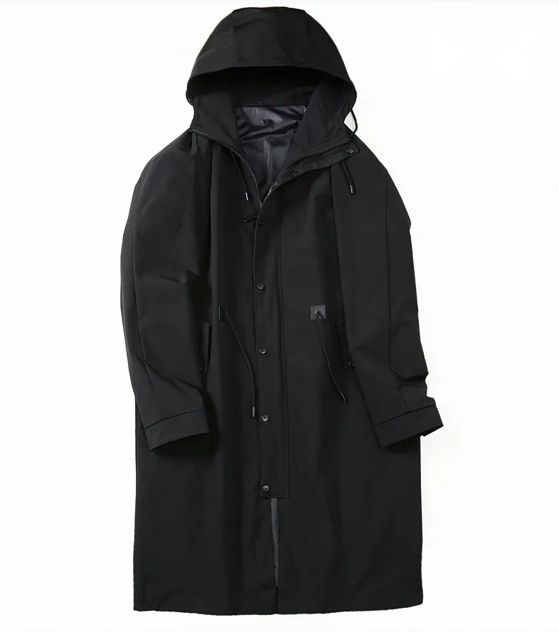 Trench-coat décontracté de haute qualité pour hommes, manteaux à capuche décontractés pour hommes, taille XL-8XL 201119