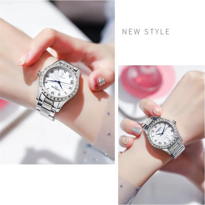 Oglądaj kobiety zegarki dla kobiet Kreatywna stalowa bransoletka zegarki żeńskie automatyczne zegar mechaniczny Relogio feminino Montre femme t200420