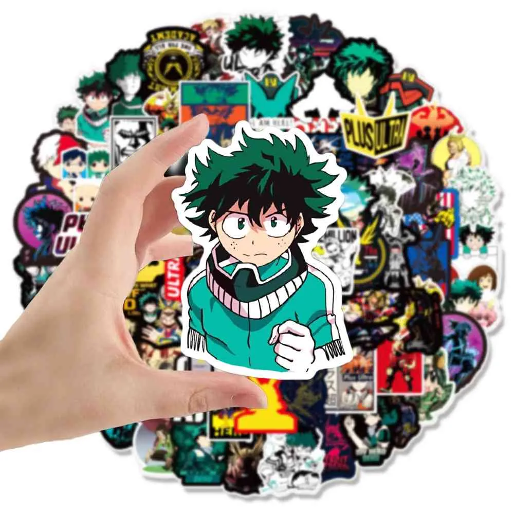 Anime My Hero Academia Graffiti Stickers voor Laptop Notebook Skateboard Computer Bagage Cartoon Decal Sticker Car7006909