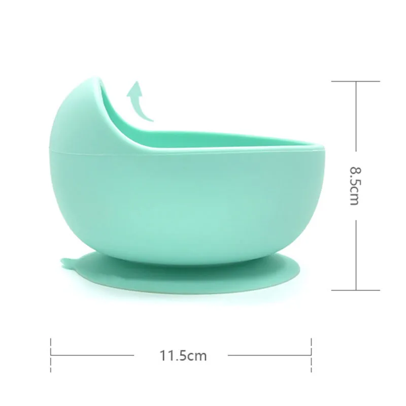 Baby Silicone Table Seary Strong Sucker WaterProog Bowl Spoon Set Children Sug Bowl Baby Food Bowl Baby Feeding Tableware2140812