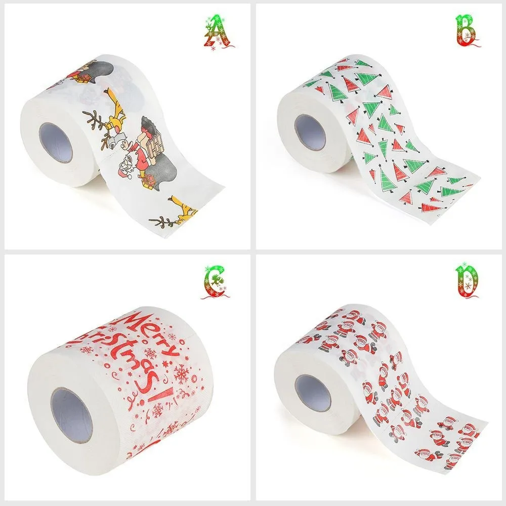 Home Tool Santa Claus Bath Toilet Roll Paper Christmas Supplies Xmas Decor Tissue Cute Print High quality Navidad #35 Y201020