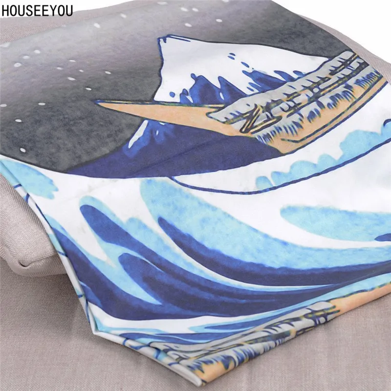 Tapestry Wall Hanging Great Wave Kanagawa Tryckt filt Tapisserier Boho Bedstrast Yoga Mat Beach Y200324