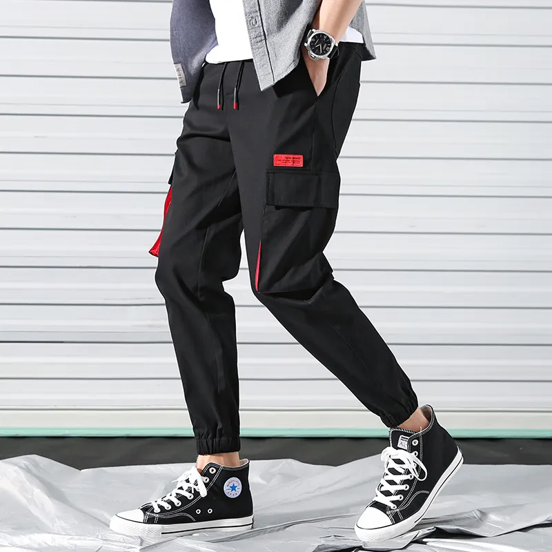 SingleRoad Hip Hop Joggers Männer Mode Harem Hosen Multi-tasche Bänder Mann Jogginghose Streetwear Casual Herren Hosen LJ201007