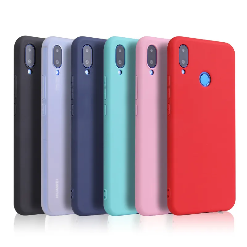 Étuis couleur bonbon pour Huawei Y7 Pro 2019 étui Huawei Y9 P Smart 2019 P30 Pro P10 P20 Mate 20 Lite Y6 2018 étui Honor 8C 8X housse