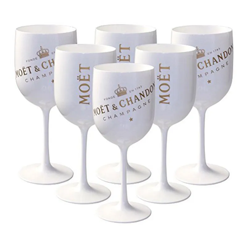 Moet Chandon Ice Imperial Branco Acrílico Cálice de Vidro Clássico Copos de Vinho para Home Bar Party Cup Presente de Natal Vidro Champanhe LJ299c