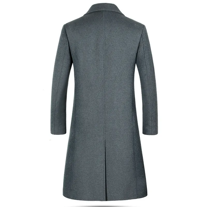 Cappotto lungo di lana da uomo di alta qualità Addensare Cappotto di trincea da uomo Moda Cappotto di lana da uomo Giacca lunga invernale Cappotti casual intelligenti 201128