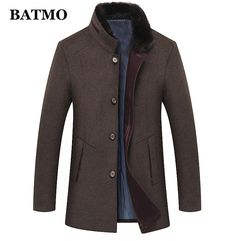 BATMO nouveauté hiver haute qualité laine décontracté trench-coat hommes, vestes en laine épaisse pour hommes plus-taille M-6XL 1658 201120