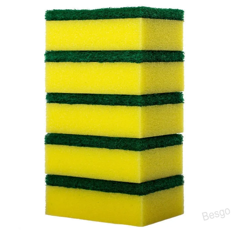 Dishwashing Cleaning Sponge Scouring Pad Brush Pot Sponge Block Dishcloth Cleaning Brush Cleaning Tools Kitchen Supplies BH4406 WLY