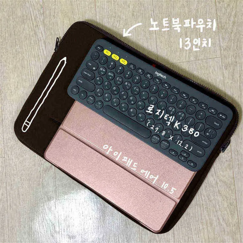 كم الدب 11 بوصة حقيبة كمبيوتر محمول الكورية ins نظارات الدب ماك باد برو 9.7 10.8 13 14.5 15 بوصة الكمبيوتر المحمول اللوحي الداخلية حالة حقيبة 202211