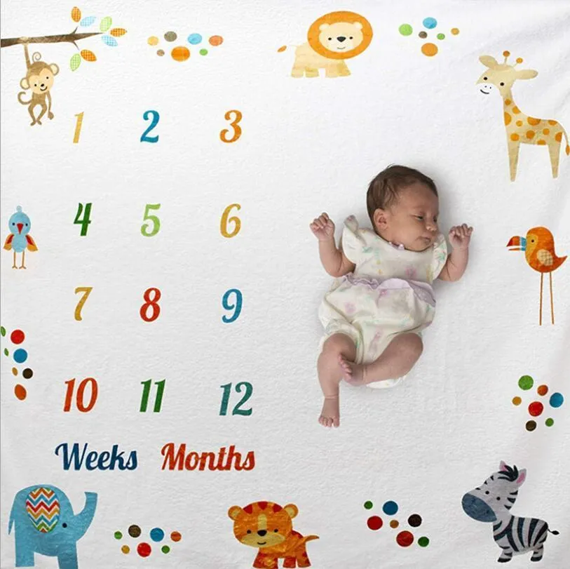 Baby Milestone Po Props Background Blankets Kids Tocam tapetes de pano de pano Acessórios PO Toalha de banho Props LJ201215