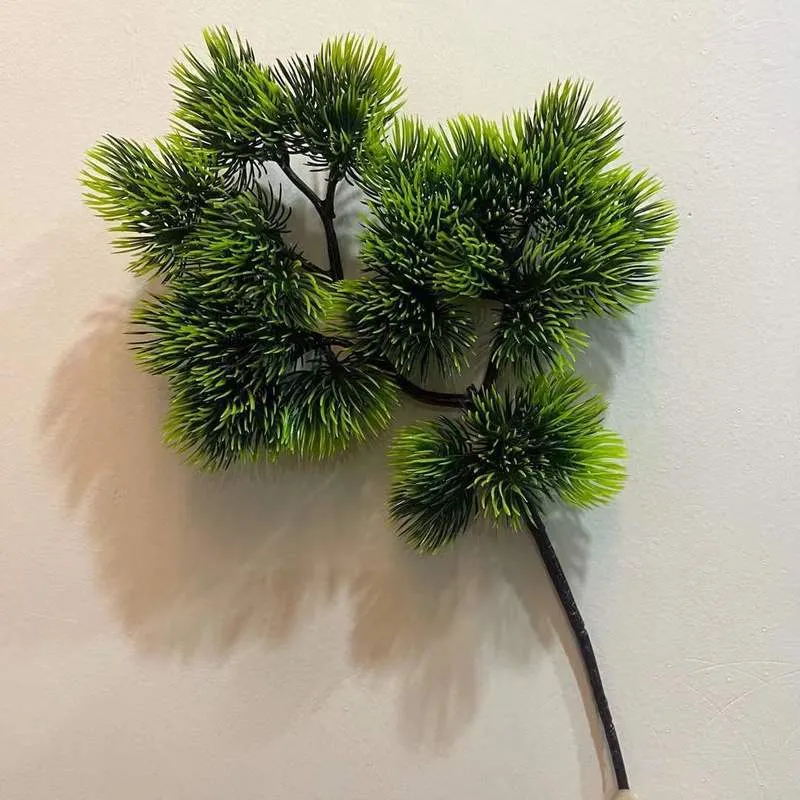 시뮬레이션 된 소나무 바늘 식물 아름다움 45 포크 결합 된 가짜 소나무 분기 녹색 식물 화분 환영 소나무 조경 프로젝트 홈 장식 CX220210