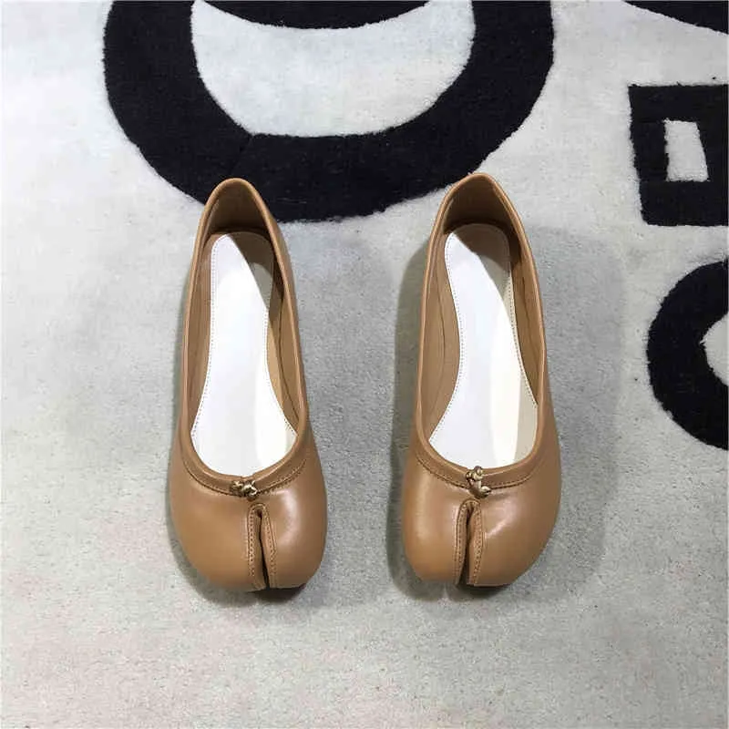 Split Toe Candy Flats Ballet Chaussures Femme Slip On Mocassins Mocassins À Fond Mou Arc Ballerine Unique Tabi Ninja Femmes Chaussures