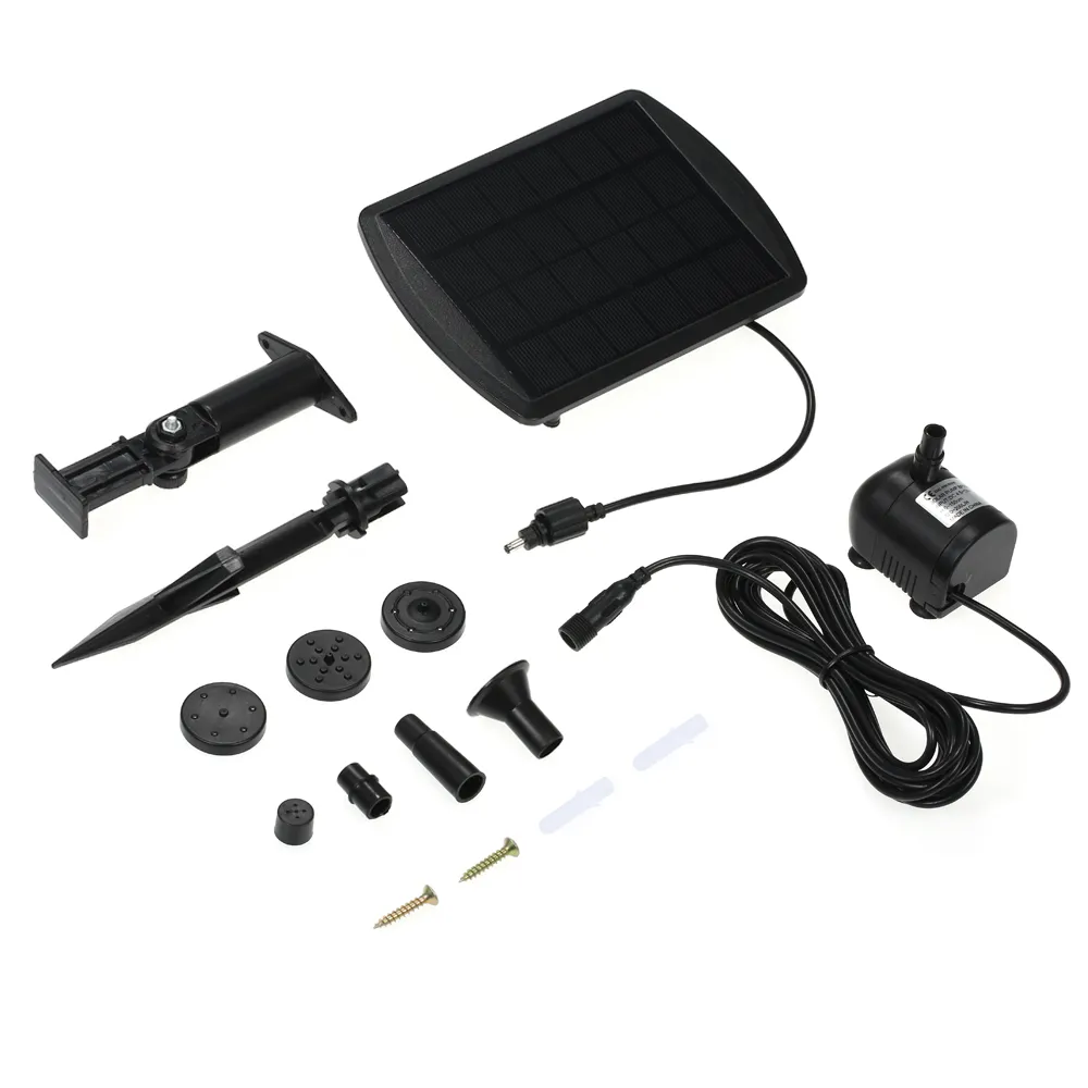 Decdeal SolarPowered Pump 1.8W Water Fountain for the Pond Fish Tank rium Accessories Y200917