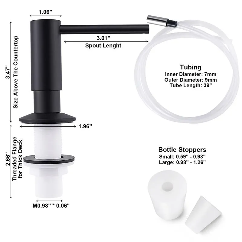 Samodra Sink Tvål Dispenser och Extension Tube Kit Brass Pump Head Kök Badrum Lätt att installera