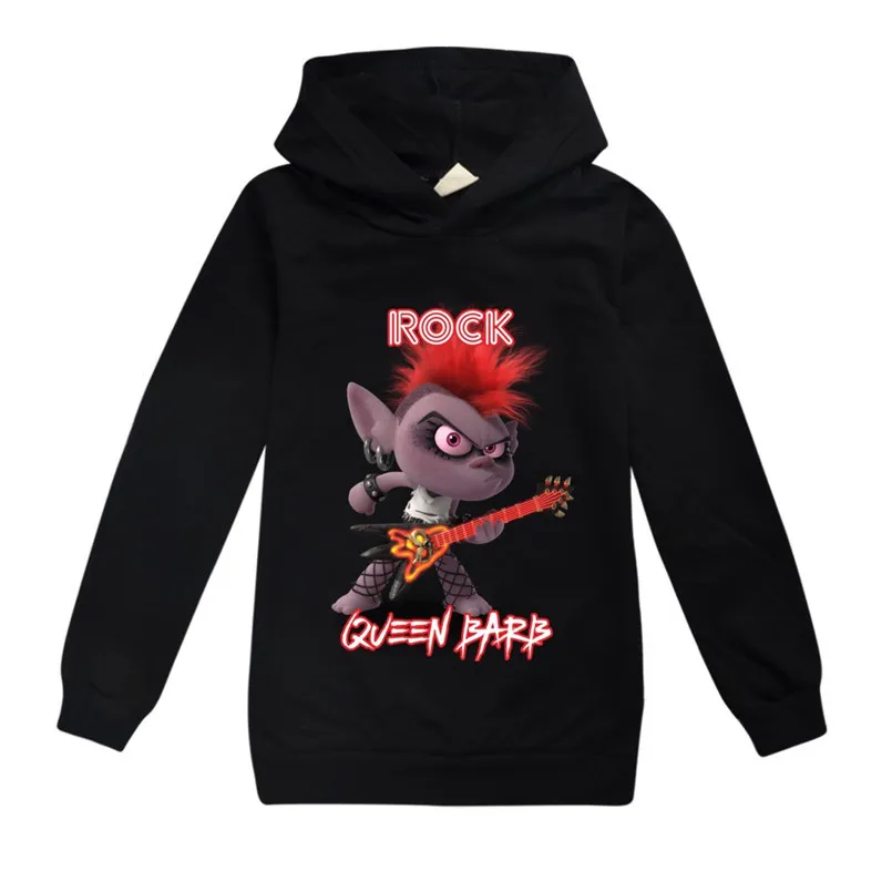 Trols Rock Queen Barb Boys Sweatshirts Giysileri Bebek Hoodie Kids Karikatür Hoodies Gitar Cadılar Bayramı Kostüm Genç Kızlar Giyim LJ205874861