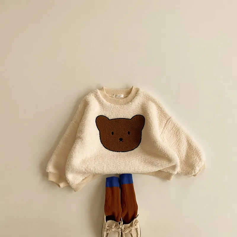 MILANCEL Winter Baby Hoodies Cute Bear Suit Ragazzi Felpe Fleece Girls Pullover LJ201216