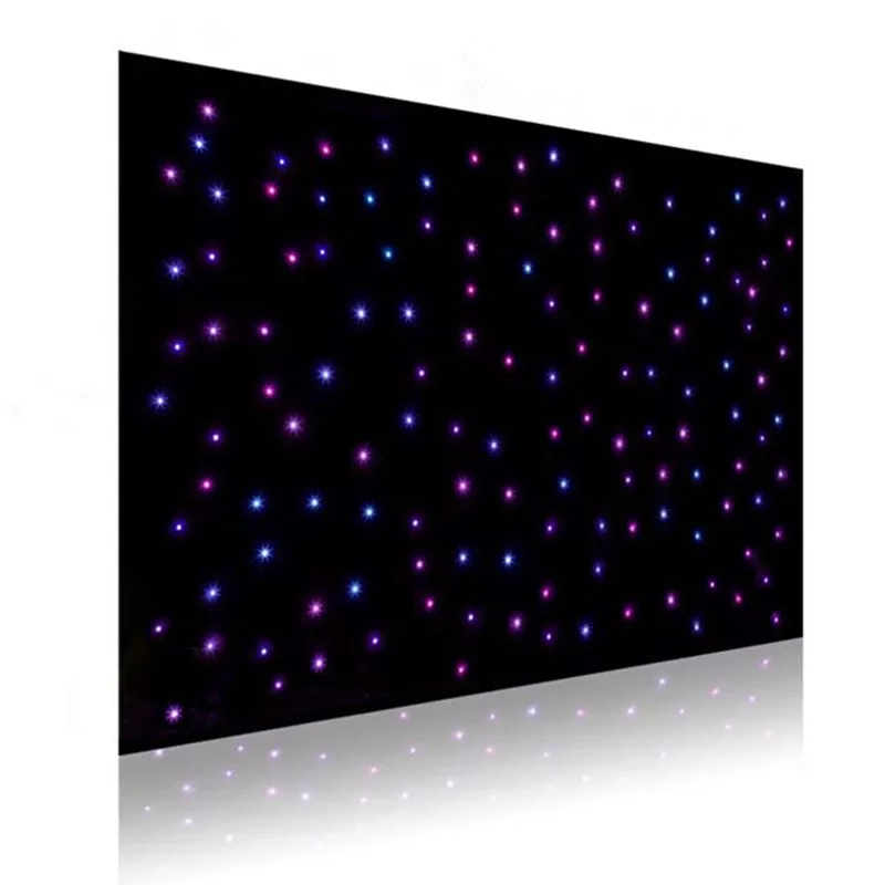 Party Decoration LED Star Curtain Fireproof Tyg Set For Nightclub Stage Wedding Backdrops Centerpieces levererar storlek Customizati233h