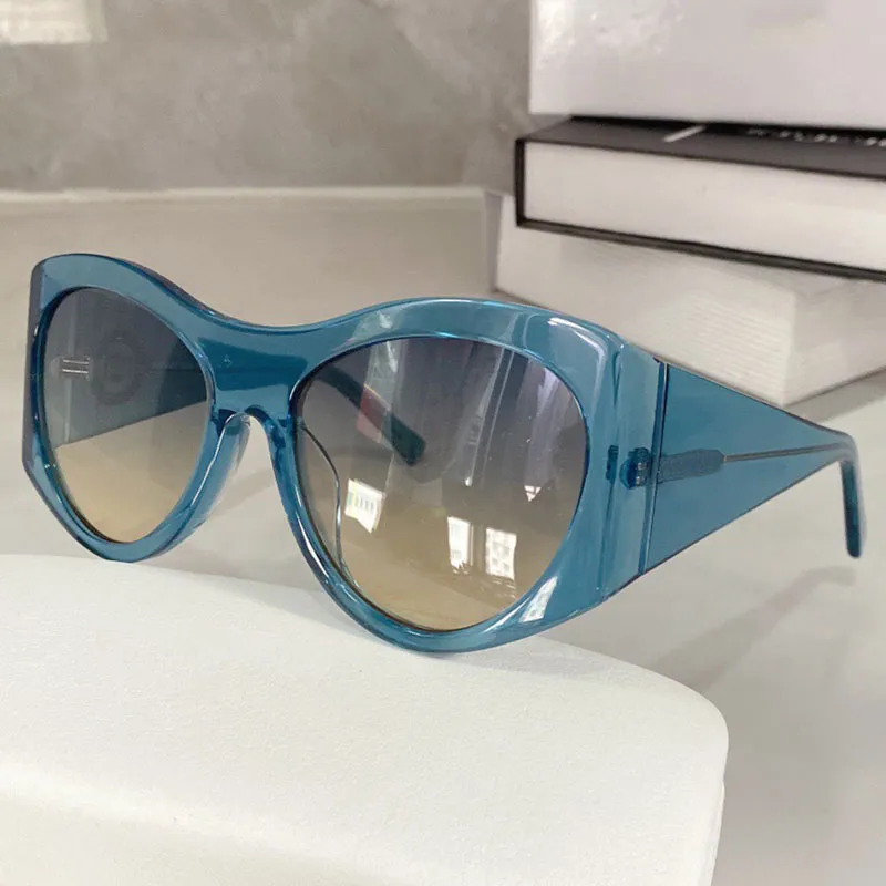 Sonnenbrillen für Damen, hochwertige Designer-Sonnenbrillen, neueste Sonnenbrillen 4392, modisches Einkaufen, Cat Eye, oval, blau, großer Rahmen, Design, Damen, Club 251R