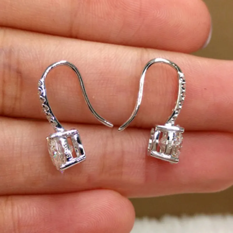 Fashion Round Zircon Hoop Earrings Stud for Women DiamondEncrusted GoldPlated Dangling Luxury Jewelry Mother Day Gift56751793454436
