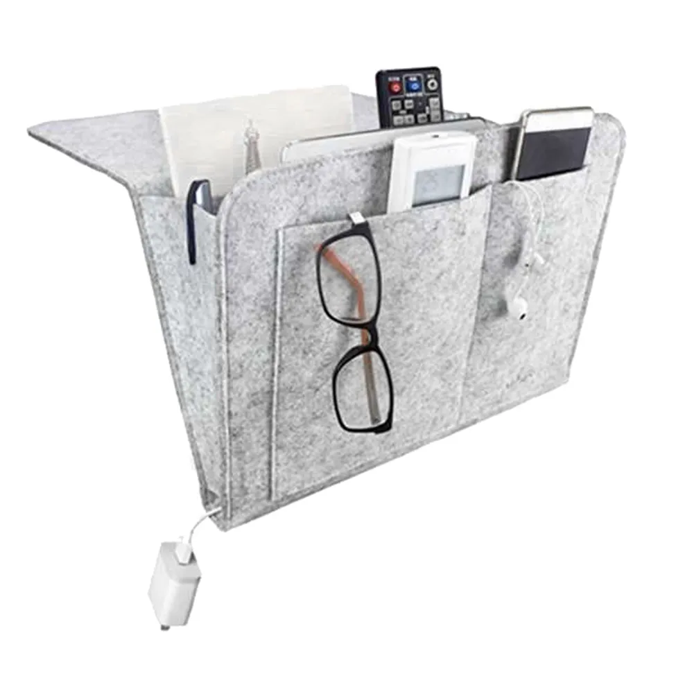 Borsa portaoggetti letto tasca in feltro comodino appeso tavolo divano camera da letto porta organizer