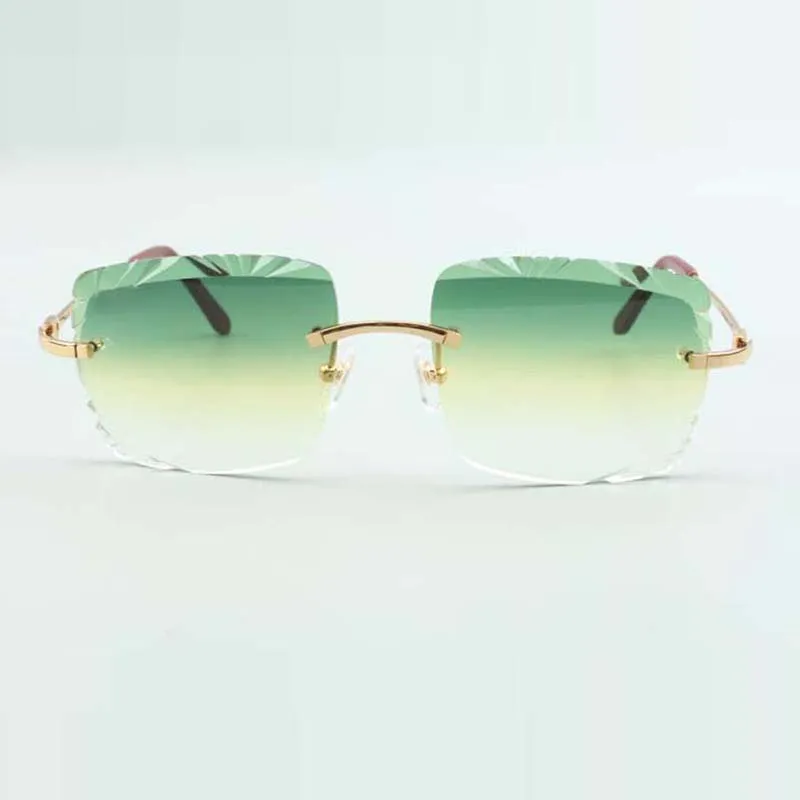 2022 Direct s high-quality cutting lens sunglasses 3524020 metal wires temples size 58-18-140mm234B
